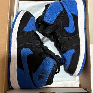 Nike Black and Blue Suede High-Tops